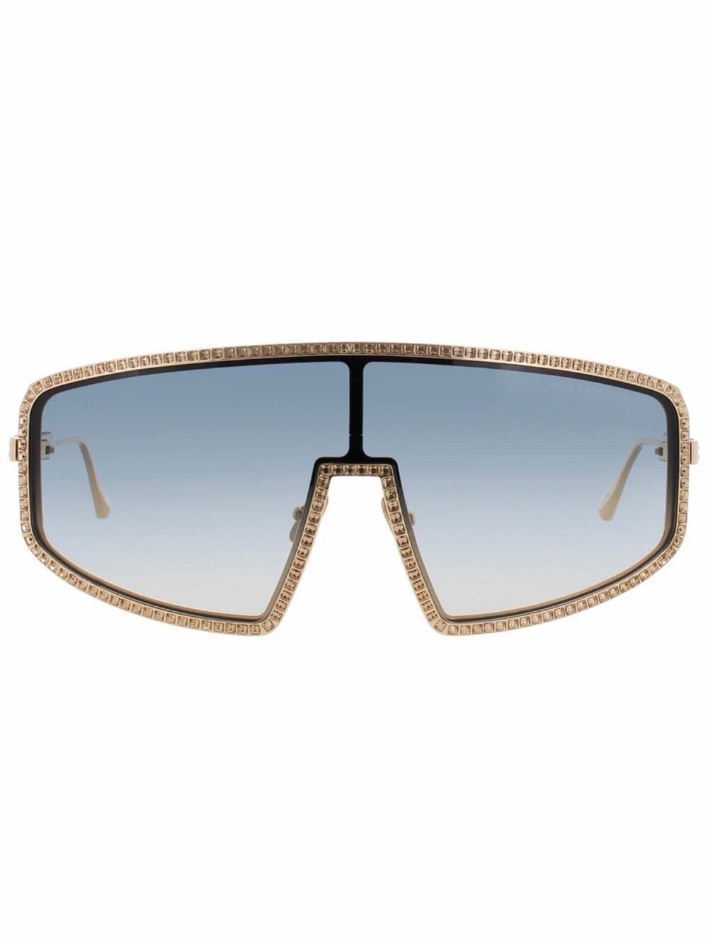 NEW!!! Anna Karin Karlsson Shady Luv 2.0 Gold Shield Sunglasses Authentic